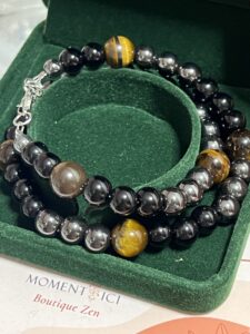 Collier Homme Hématite et Œil de Tigre – Ligne Tactique photo review