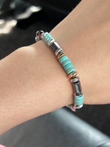 Bracelet Homme Hématite Turquoise – Élan Céleste photo review