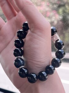 Bracelet Homme Obsidienne & Œil de Tigre – Aura Sombre, Argent 925 photo review