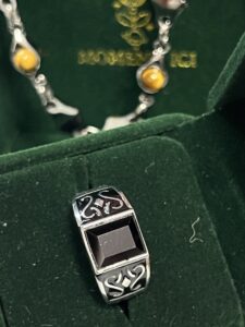 Bague Homme Obsidienne – Sceau Mystique, Argent photo review