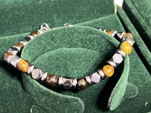 Bracelet Homme Œil de Tigre et Hématite – Alliage Précieux photo review