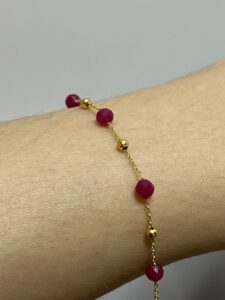 Bracelet Cornaline – Lumière Passionnée, Argent Plaqué Or photo review