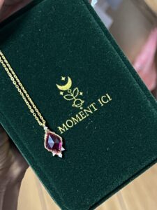 Collier Cornaline – Gloire Écarlate, Argent Plaqué Or photo review