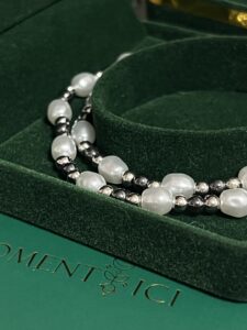 Collier Homme Hématite et Perle – Équilibre Brut photo review