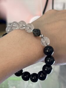 Bracelet Homme Obsidienne, Quartz Rutile et Jaspe Kambaba – Ombres Minérales, Argent photo review