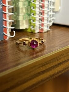 Bague Cornaline – Flamme Royale, Argent Plaqué Or photo review