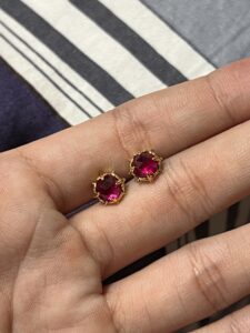 Boucles d’Oreilles Cornaline – Épine de Feu, Argent Plaqué Or photo review