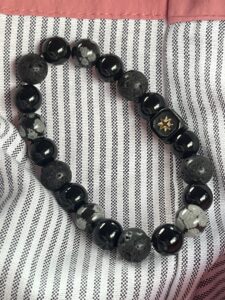 Bracelet Homme Obsidienne – Fragment Galactique photo review