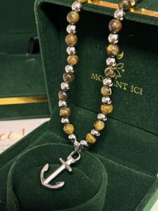 Collier Homme Œil de Tigre – Ancre Marine photo review