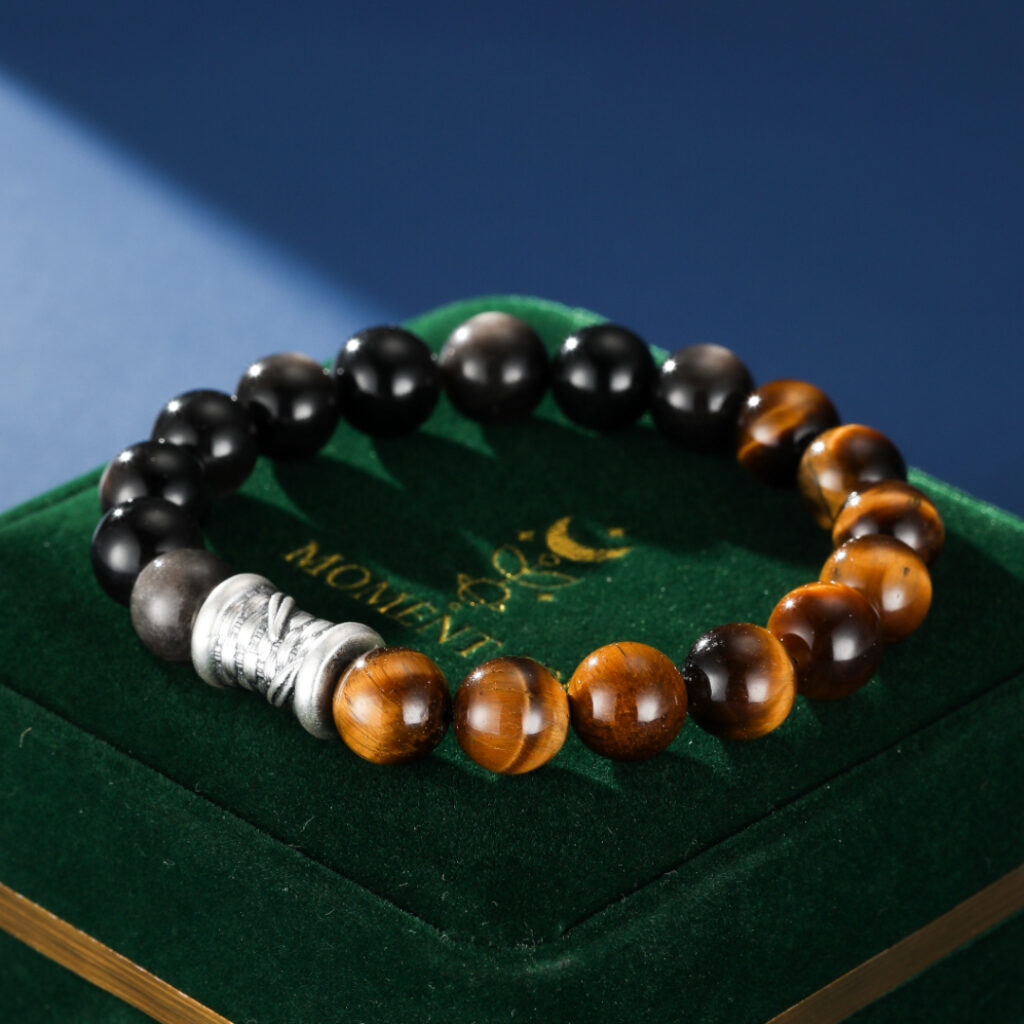bracelet obsidienne homme
