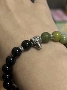 Bracelet Homme Jade et Obsidienne – Jardin Secret, Argent photo review