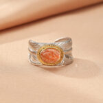Bague Pierre de Soleil – Plume Solaire, Argent
