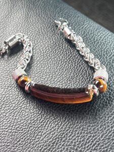 Bracelet Homme Œil de Tigre/Obsidienne – Lame Spirituelle photo review