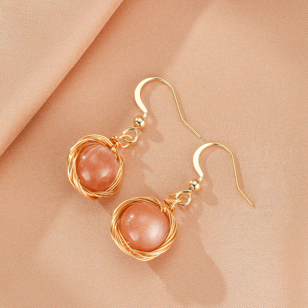 Boucles d'Oreilles Pierre de Soleil – Nids Solaires