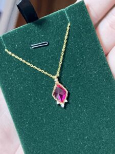 Collier Cornaline – Gloire Écarlate, Argent Plaqué Or photo review