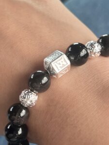 Bracelet Homme Obsidienne – Harmonie Tibétaine, Argent photo review