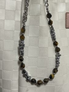 Collier Homme Hématite et Œil de Tigre – Sillage Solaire photo review