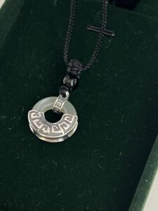 Collier Homme Jade et Obsidienne – Équilibre Ancien, Argent 925 photo review