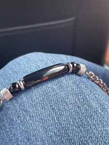 Bracelet Homme Œil de Tigre/Obsidienne – Lame Spirituelle photo review