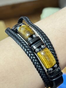 Bracelet Homme Œil de Tigre et Hématite – Fusion Guerrière photo review