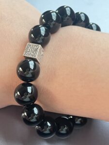 Bracelet Homme Obsidienne & Œil de Tigre – Aura Sombre, Argent 925 photo review