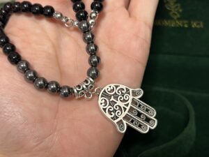 Collier Homme Hématite et Obsidienne – Main Mystique photo review