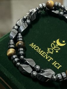 Collier Homme Hématite et Œil de Tigre – Force Sauvage photo review