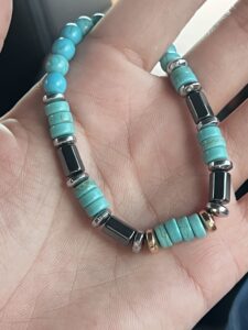 Bracelet Homme Hématite Turquoise – Élan Céleste photo review