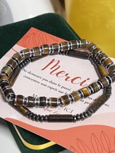Bracelet Homme Œil de Tigre et Hématite – Duo Magnétique photo review
