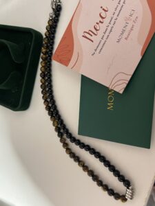 Collier Homme Œil de Tigre et Obsidienne – Fusion Mystique photo review