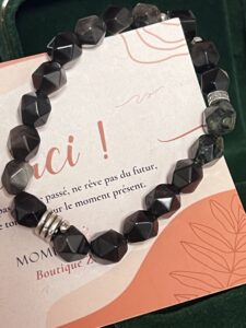Bracelet Homme Obsidienne, Quartz Fumé et Jaspe Kambaba – Esprit du Serpent, Argent photo review