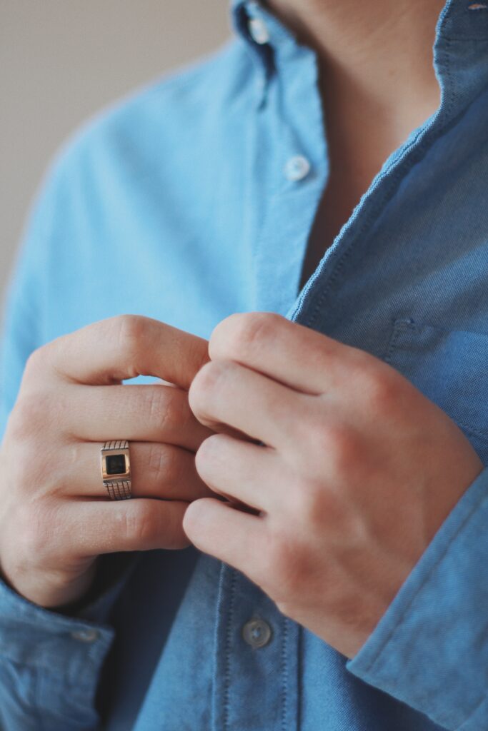 bague homme obsidienne