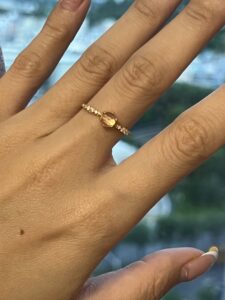 Bague Quartz Rose – Éclat de Tendresse, Argent Plaqué Or 10K photo review