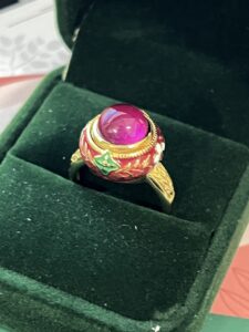 Bague Cornaline – Énergie Florale, Argent Plaqué Or photo review