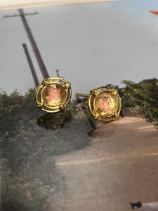 Boucles d'oreilles Quartz Rose – Aura Radieuse, Argent Plaqué Or 10K photo review