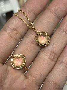 Collier Quartz Rose – Aura Radieuse, Argent Plaqué Or 10K photo review