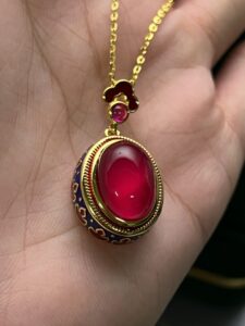 Collier Cornaline – Abondance, Argent Plaqué Or photo review