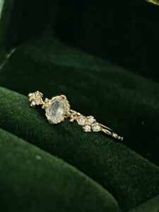 Bague Quartz Rose – Éclat Doux, Argent Plaqué Or photo review