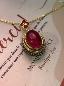 Collier Cornaline – Abondance, Argent Plaqué Or photo review