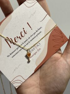 Collier Pierre de Soleil – Calice Mystique, Argent Plaqué Or photo review