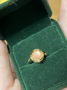 Bague Quartz Rose – Aura Radieuse, Argent Plaqué Or 10K photo review