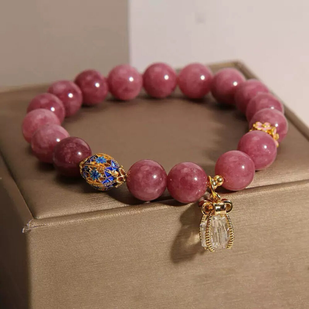 Bracelet Tourmaline Rose et Cristal de Roche – Éveil du Cœur