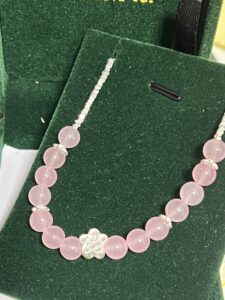 Bracelet Quartz Rose – Fleur de Sakura, Argent photo review