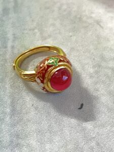 Bague Cornaline – Énergie Florale, Argent Plaqué Or photo review