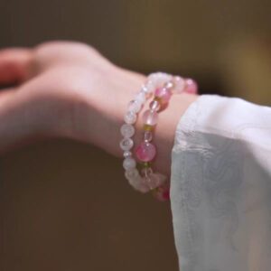 Bracelet Rhodonite et Pierres naturelles – Fleurs de Printemps photo review