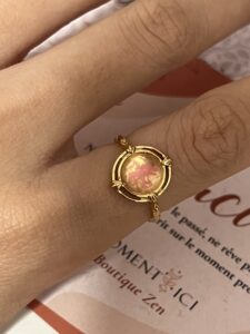 Bague Quartz Rose – Aura Radieuse, Argent Plaqué Or 10K photo review