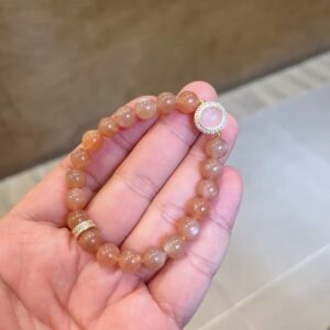 Bracelet Pierre de Soleil et Quartz Rose – Aura Tendre photo review