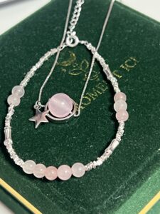 Collier Quartz Rose – Rêve Astral, Argent photo review