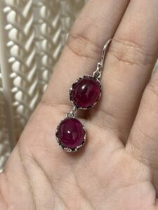 Boucles d’Oreilles Cornaline – Reflets d’Orient, Argent photo review