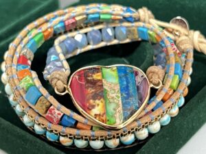Bracelet Jaspe – Cœur Arc-en-Ciel photo review